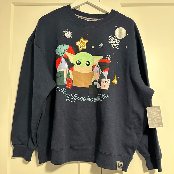 Disney Japan and Disneyland exclusive The Child Navy Sweater - Picture 1 of 1